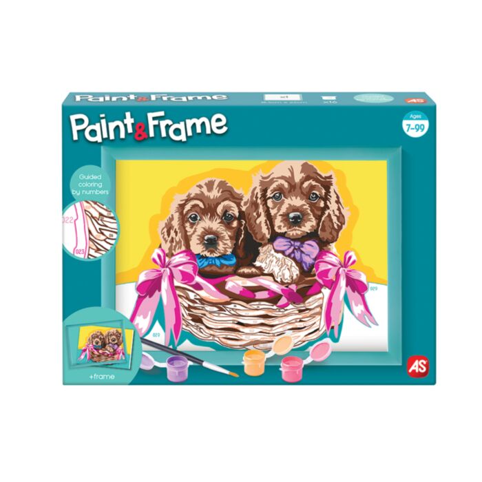 Paint & Frame | Paint by Numbers - Αdorable Puppies (1038-41019)